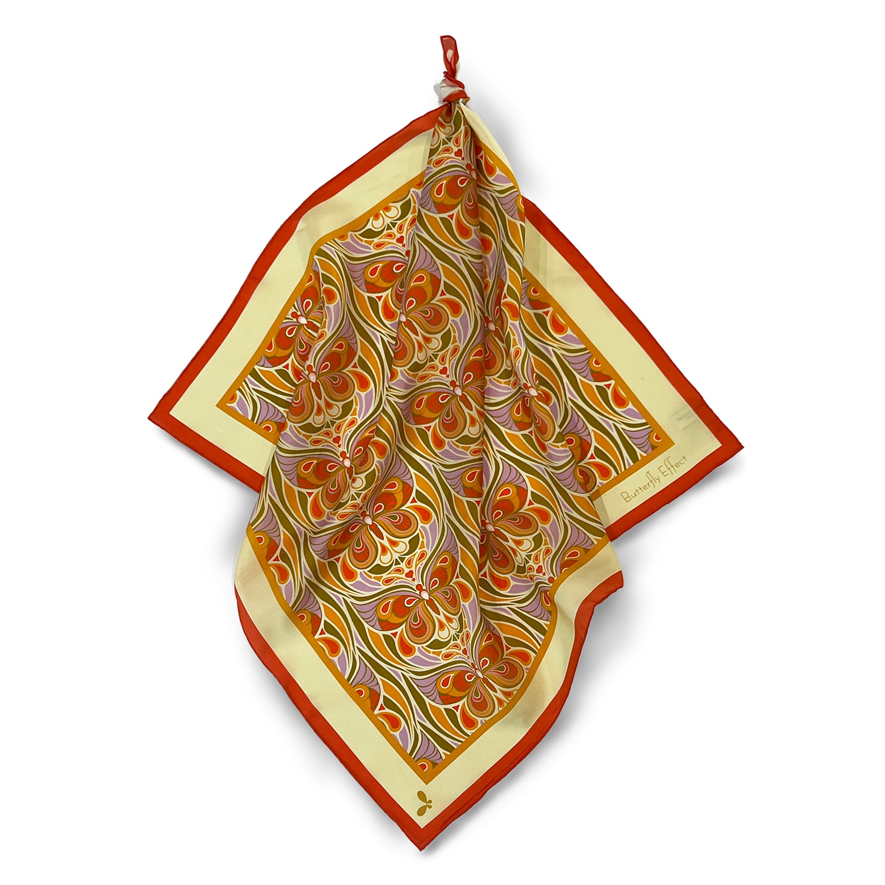 Butterfly Effect Citrus Silk Bandana