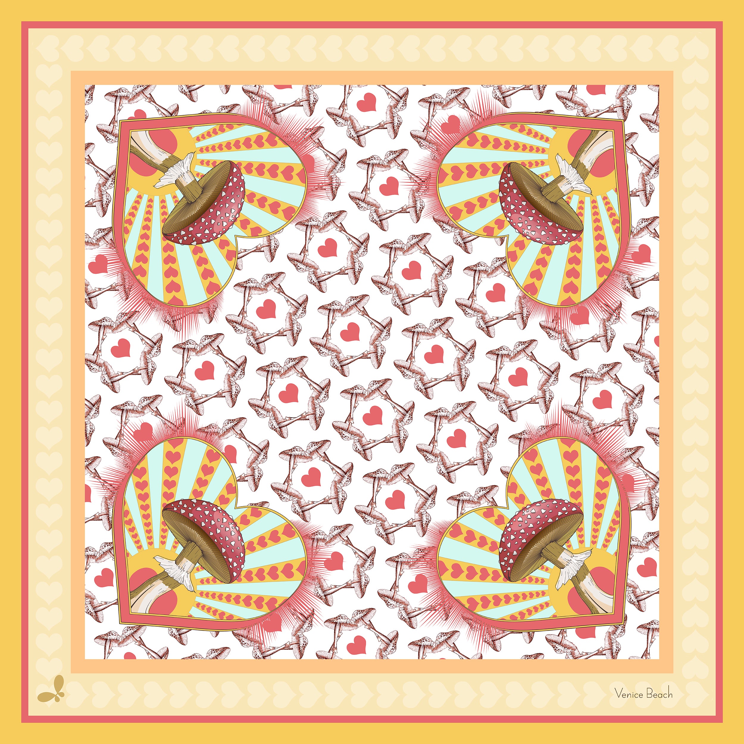 Venice Beach Large Silk Scarf