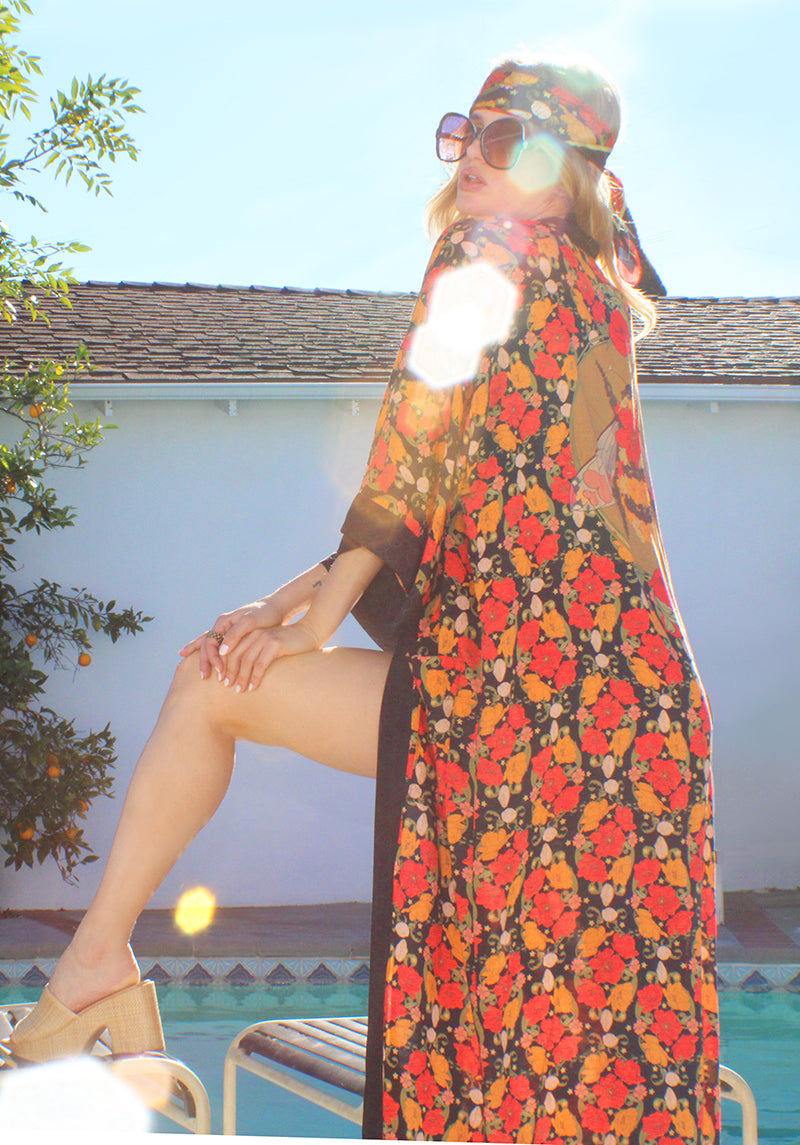 Night Bloom Silk Bandana