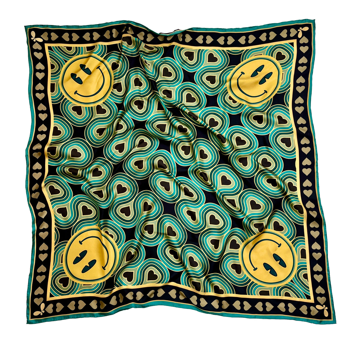 Wonderlust Blue Large Silk Scarf