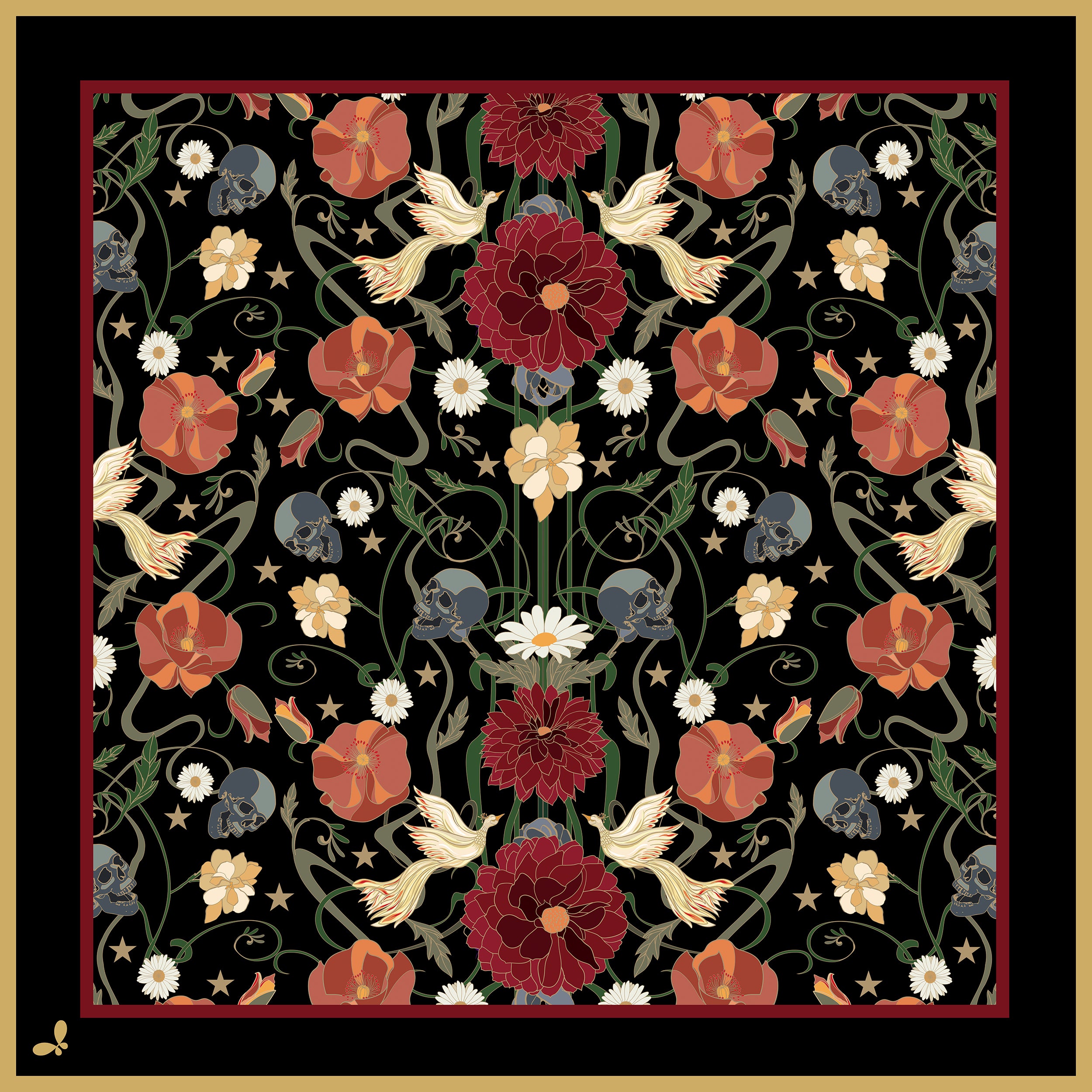 Dahlia Silk Bandana
