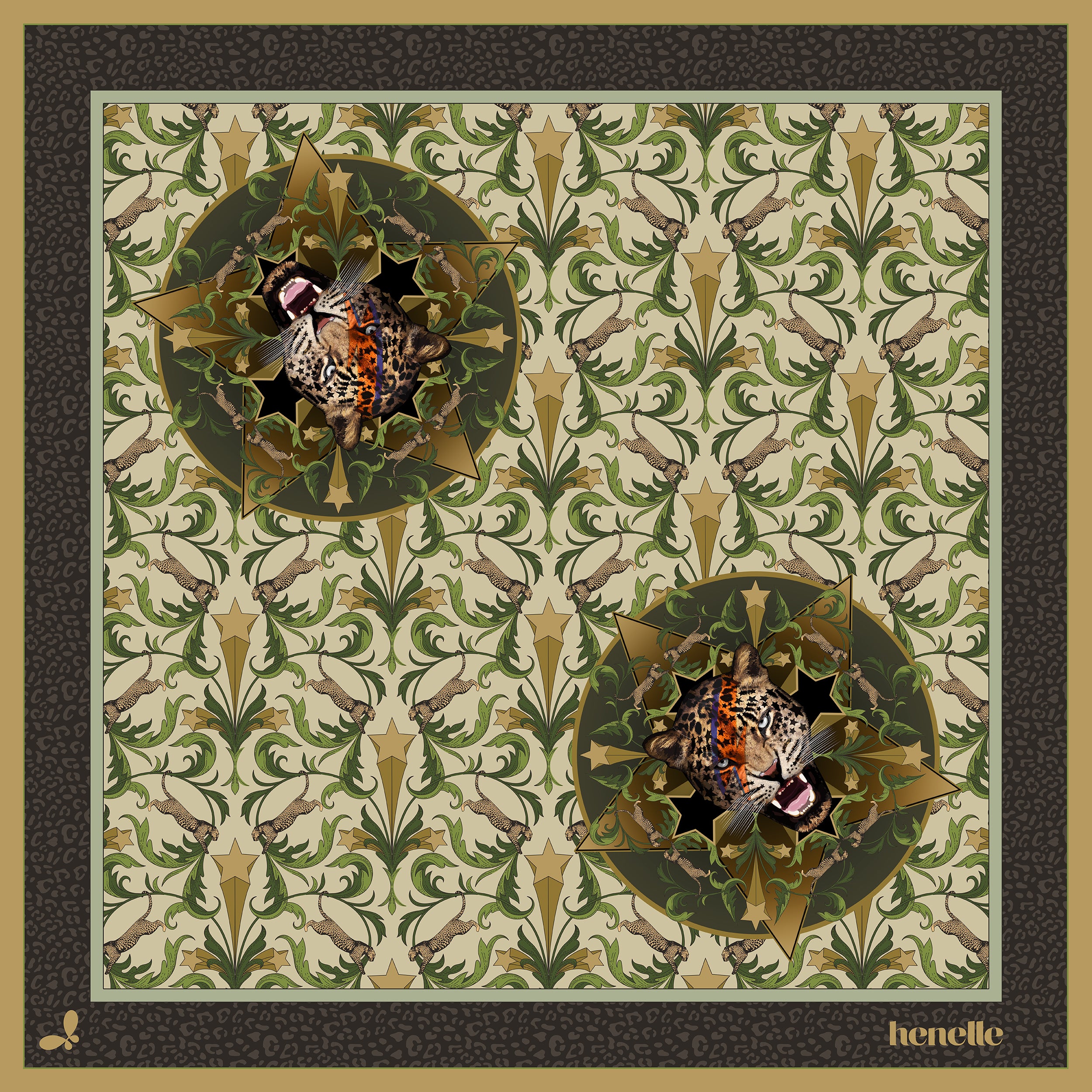 Hollywood Hills Large Silk Scarf