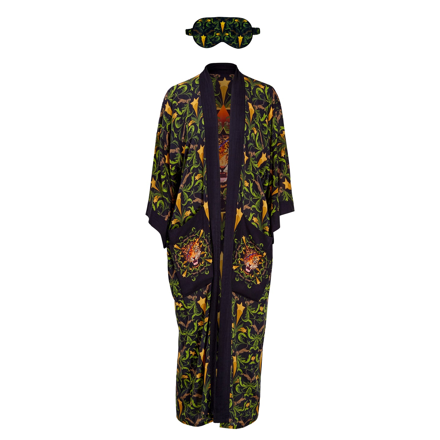 Hollywood Nights Kimono Robe and Sleep Mask Set
