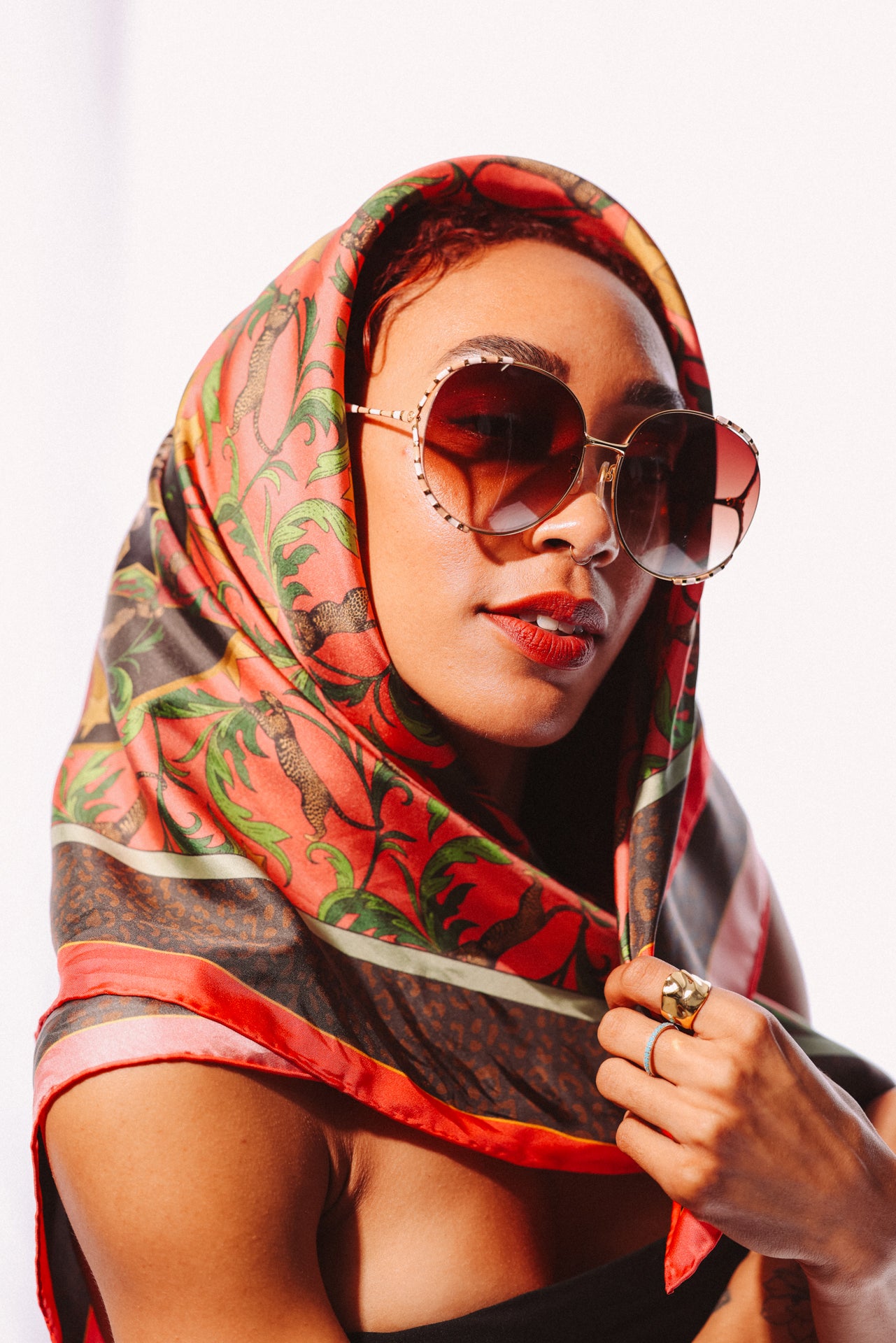 Hollywood & Vine Large Silk Scarf