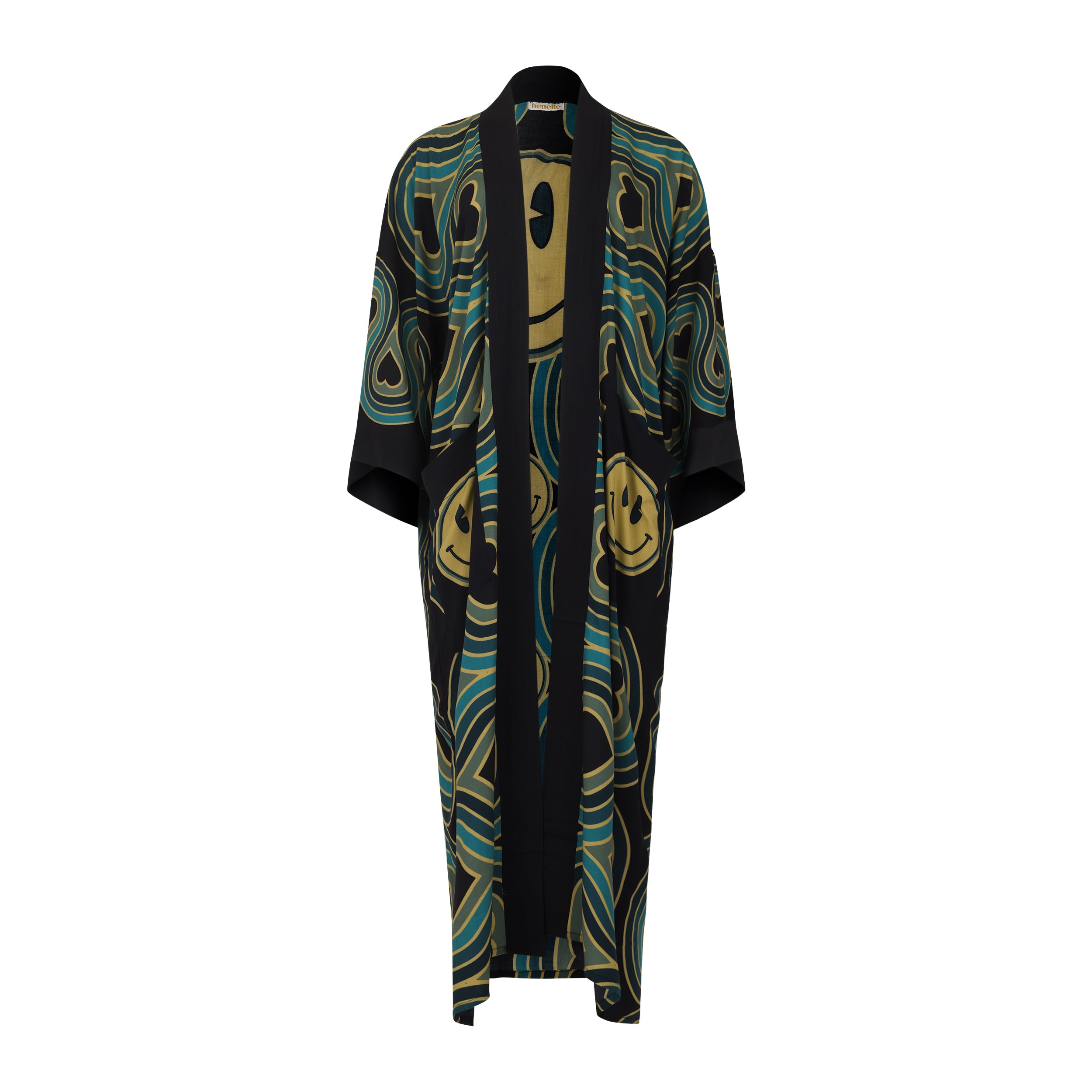 Wonderlust Smiley Duster Robe Blue