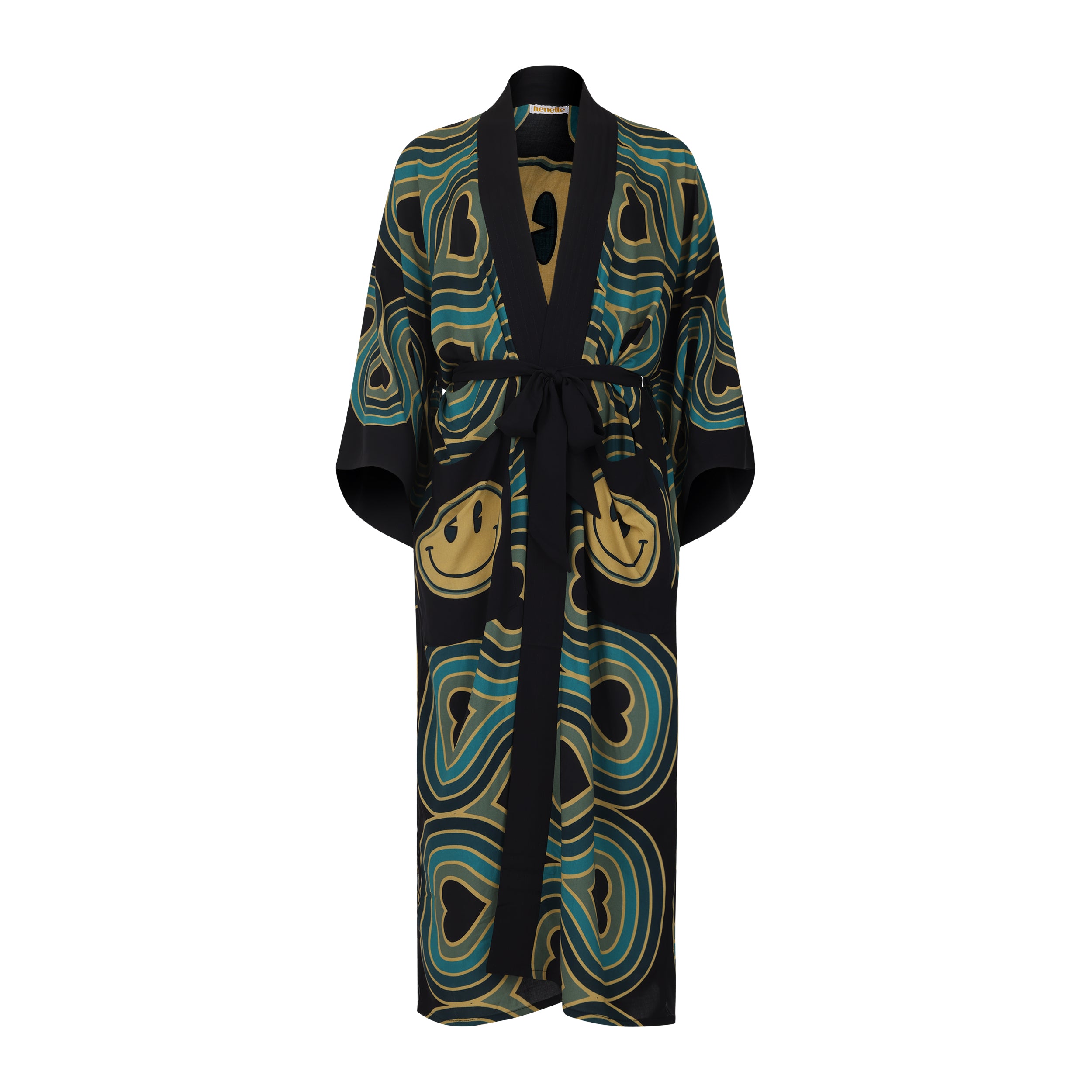 Wonderlust Smiley Duster Robe Blue
