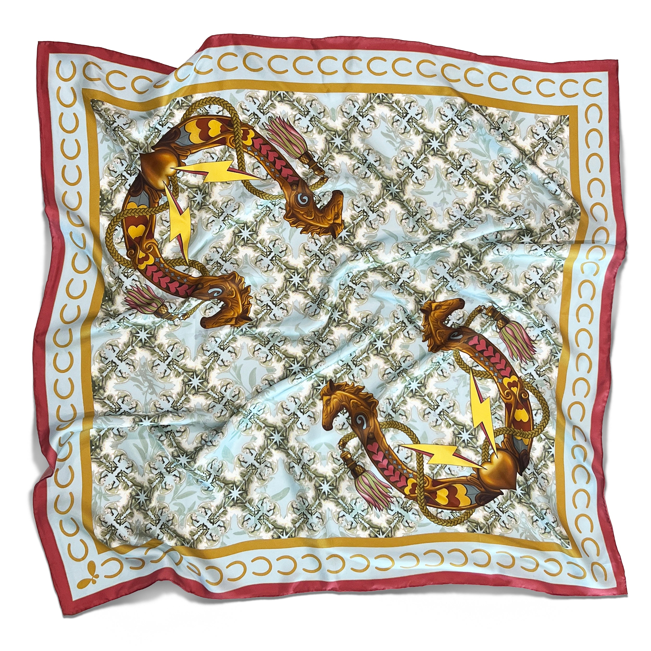 Lucky Pony Large Silk Scarf
