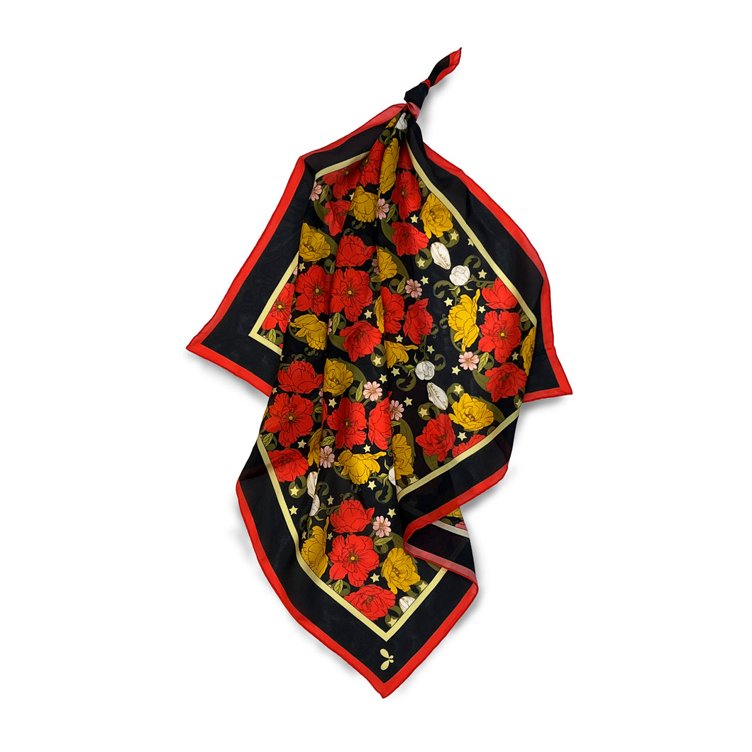 Night Bloom Silk Bandana