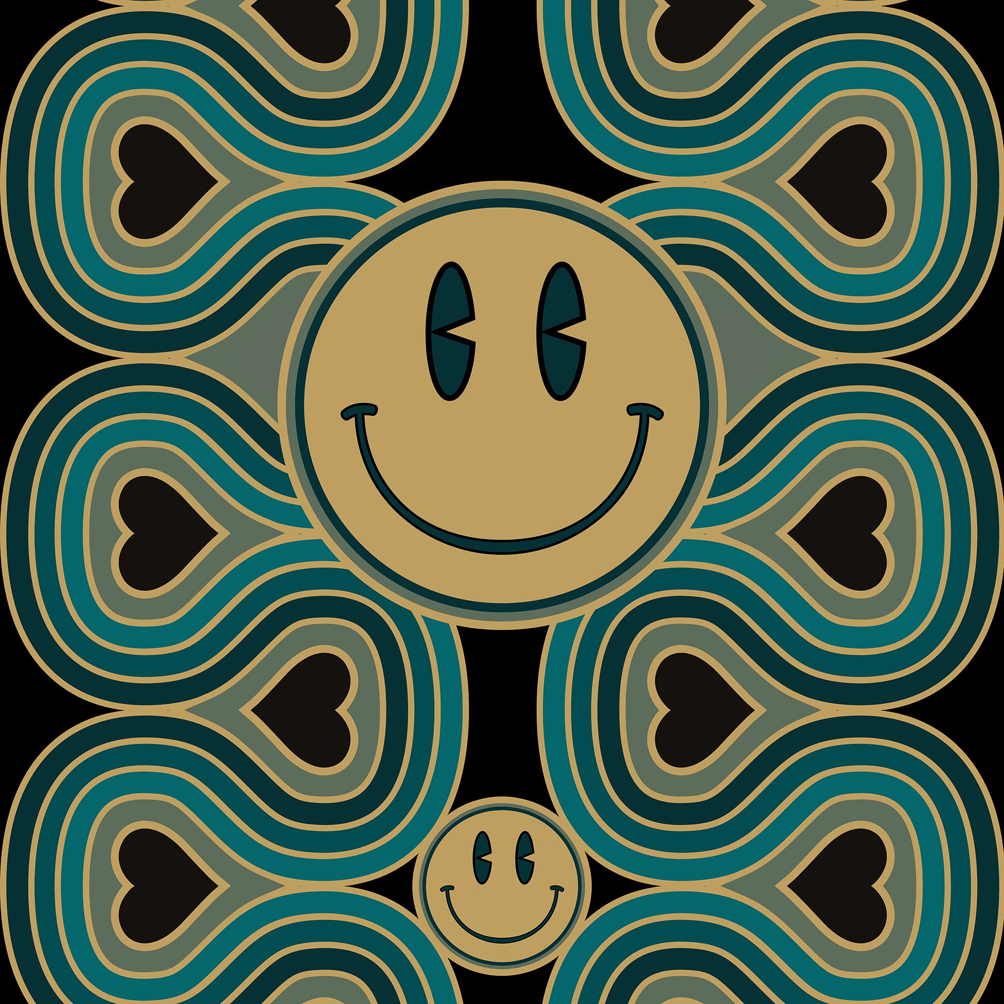 Wonderlust Smiley Duster Robe Blue