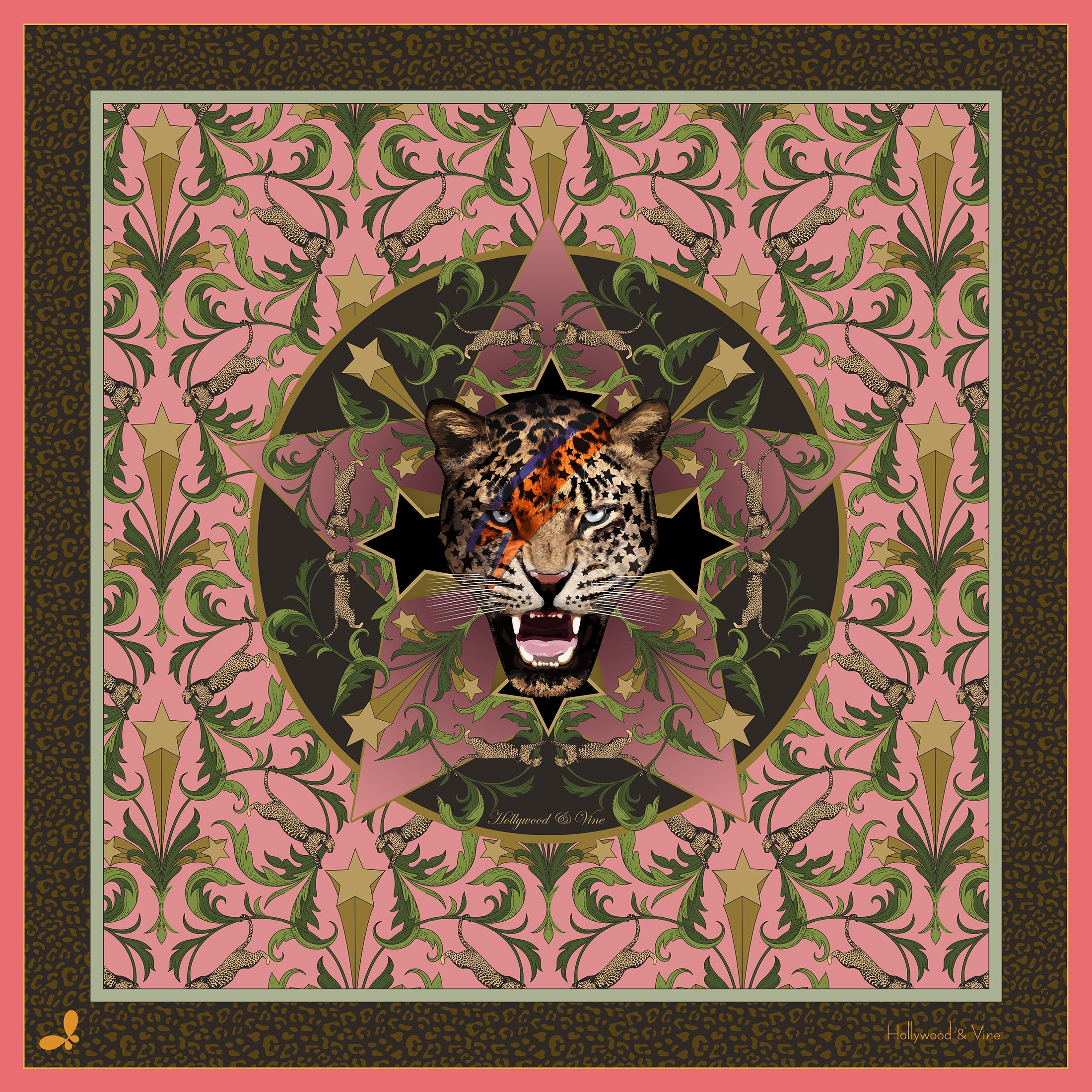 Hollywood & Vine Large Silk Scarf