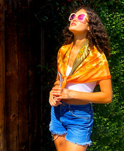 Laurel Canyon Large Vintage Wash Silk Scarf