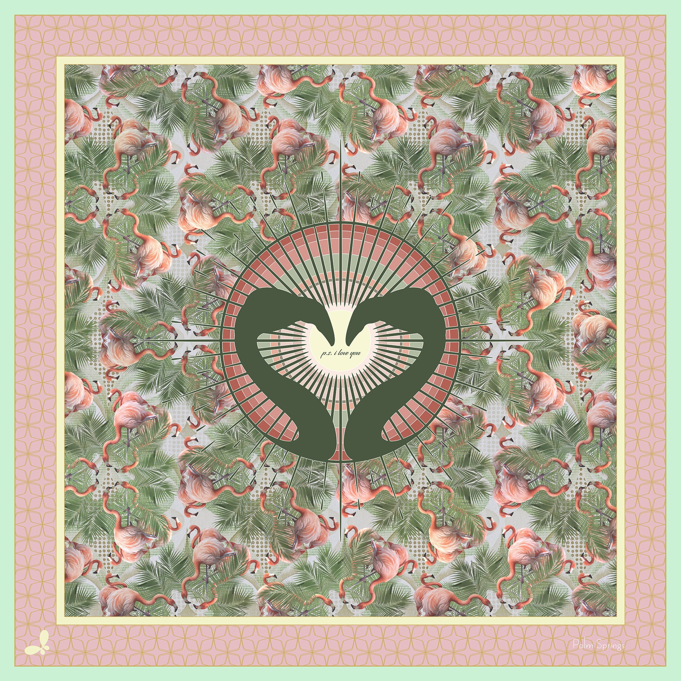 Palm Springs Large Silk Scarf