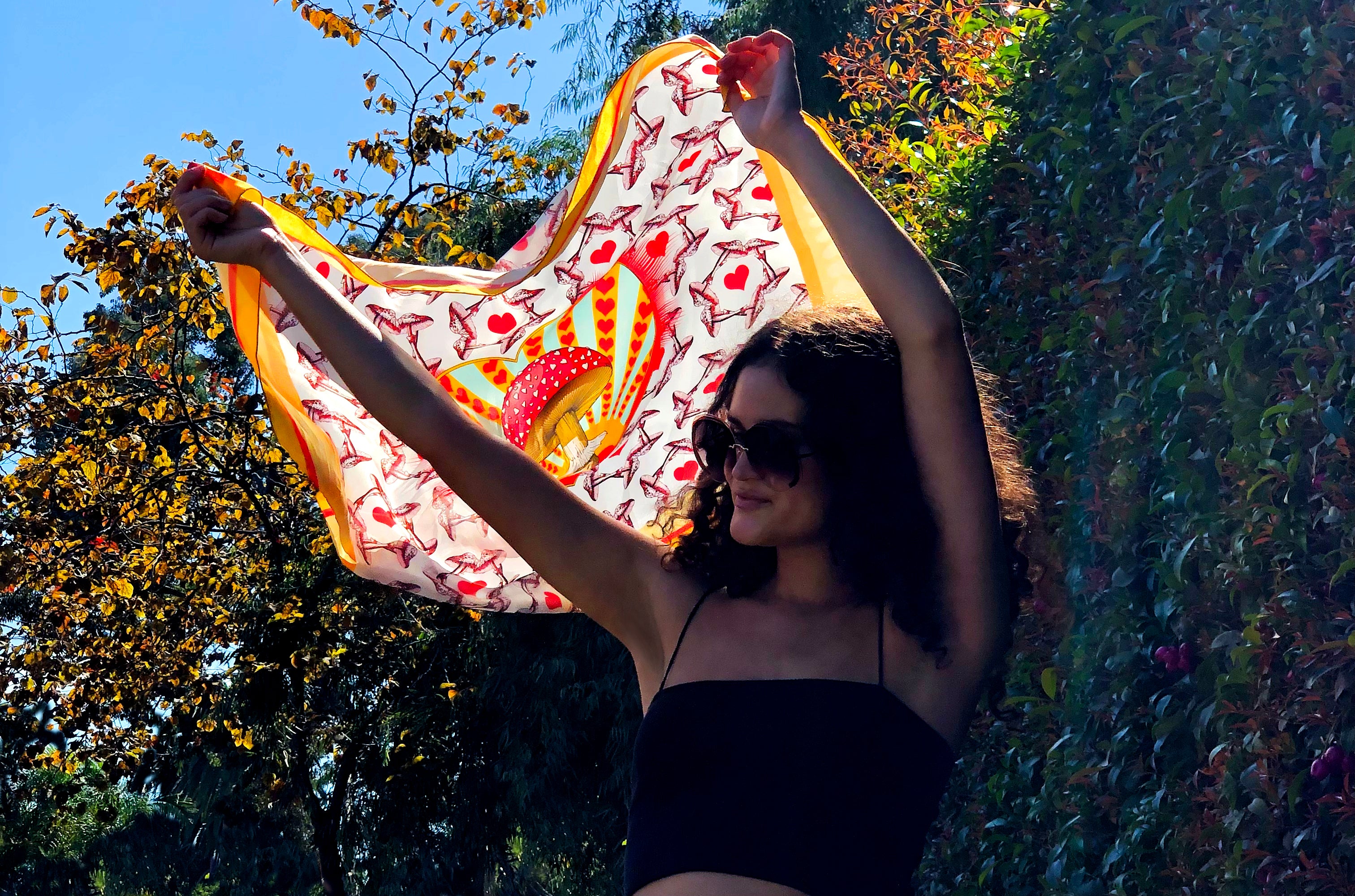 Venice Beach Large Silk Scarf