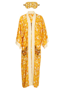 Laurel Canyon Kimono Robe and Sleep Mask Set.